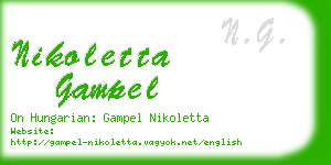 nikoletta gampel business card